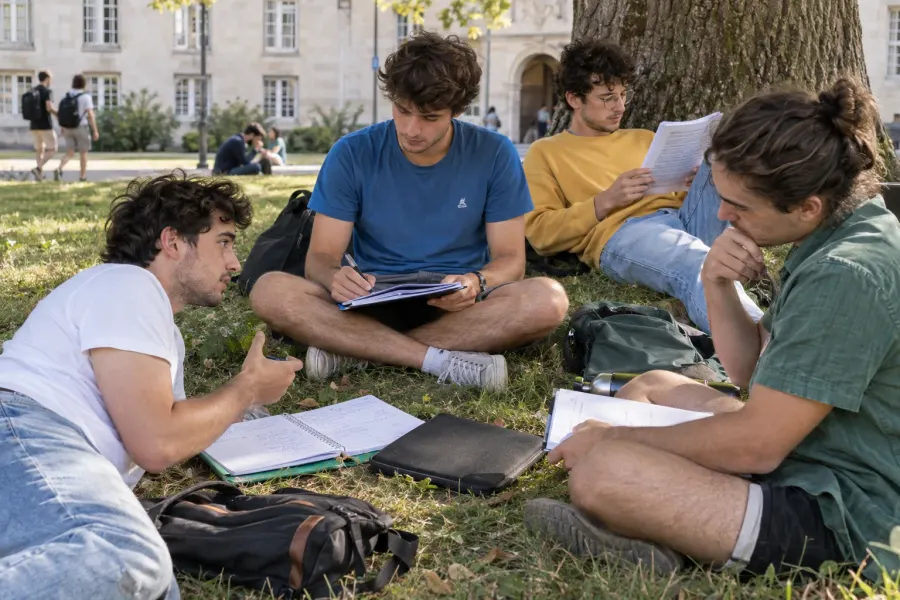 Révisions sur la pelouse